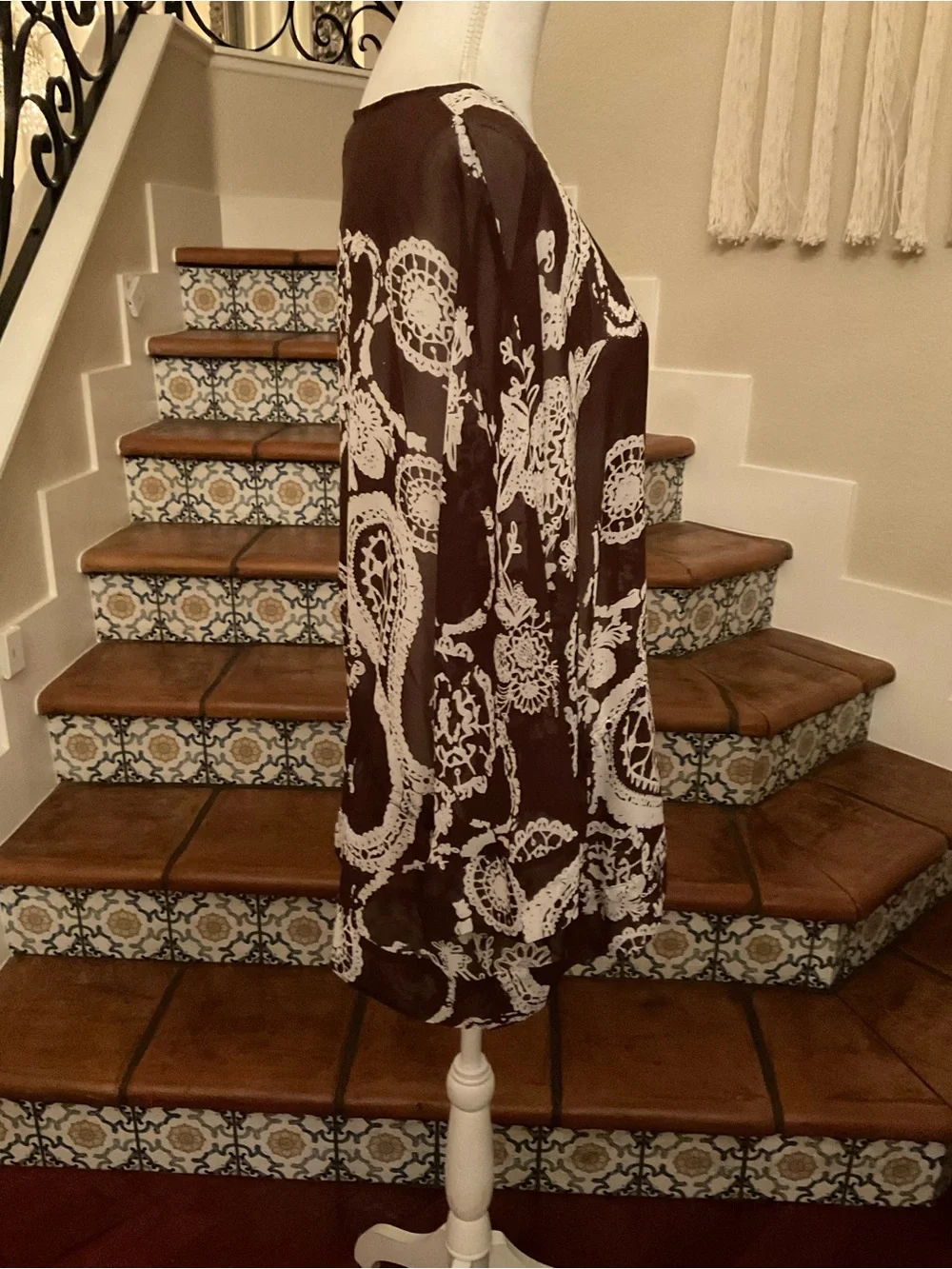 Focus 2000 Brown and White Floral Swim Tunic